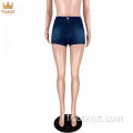 short en jean taille basse pour femme